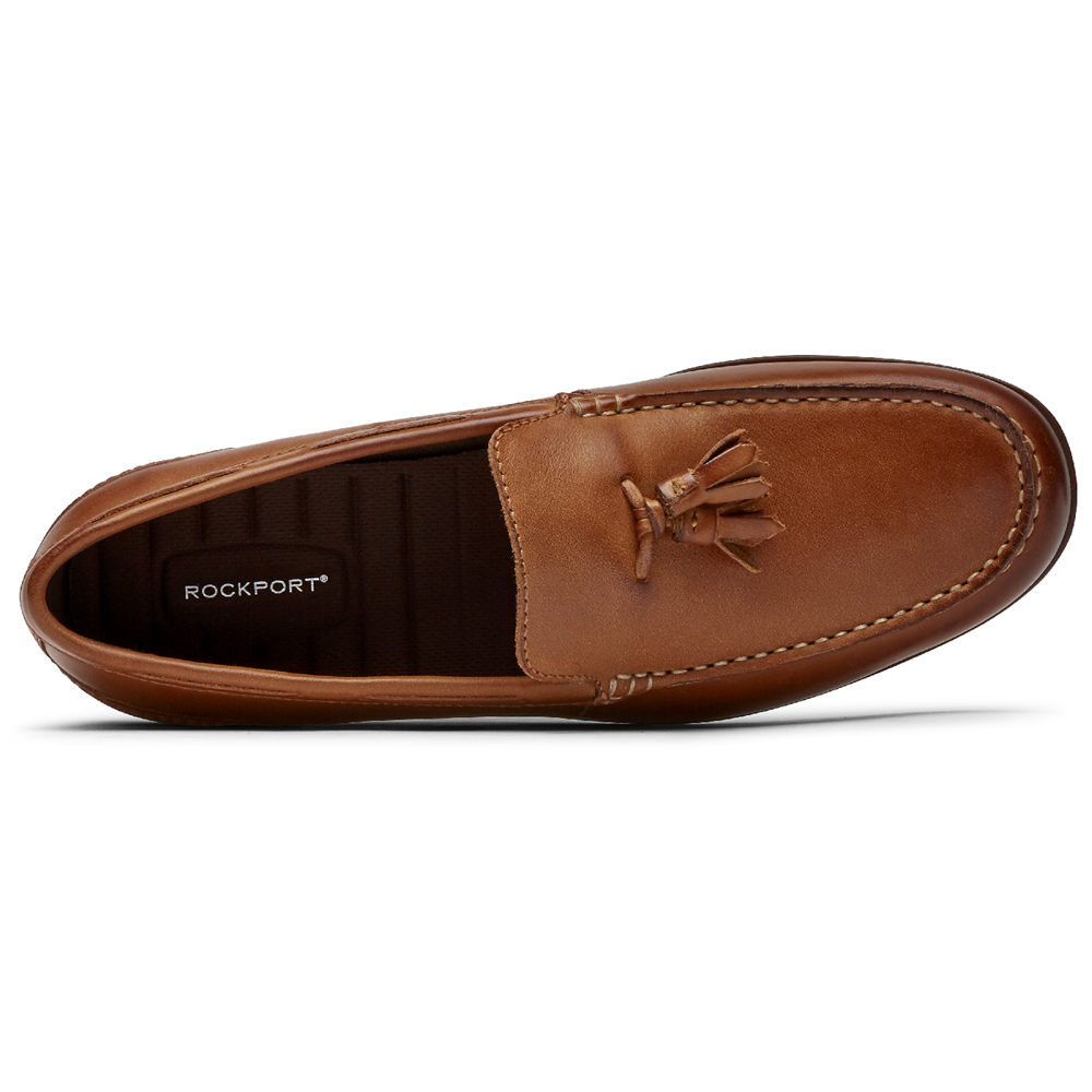 Rockport Singapore Mens Loafers - Malcom Tassel Brown - IX8397425